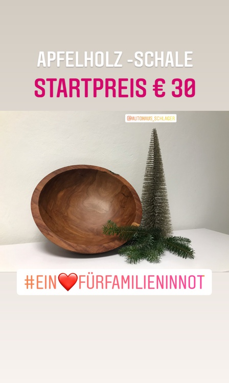 Apfelholz-Schale