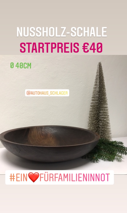 Nussholz-Schale