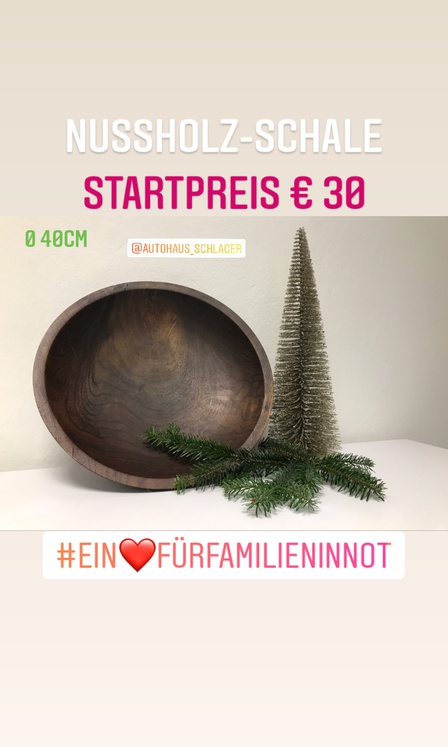 Nussholz-Schale