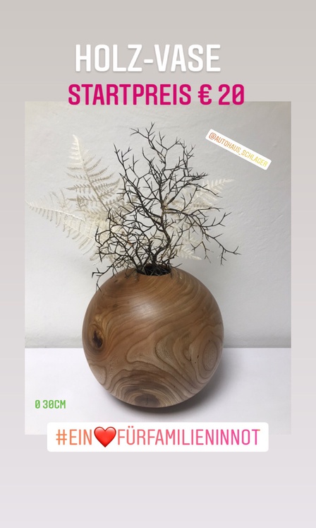 Holz-Vase